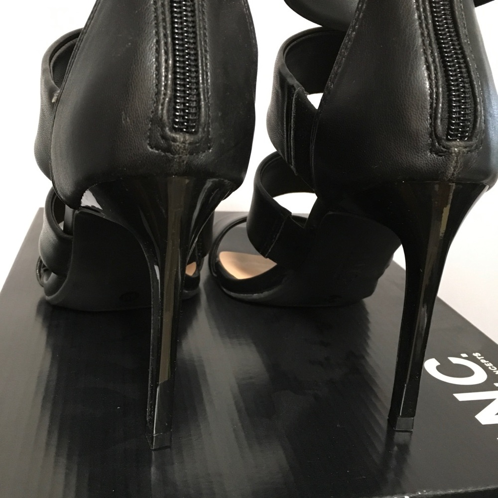 International Concepts Liana Black Strappy Heel Sandals - Picture 7 of 7